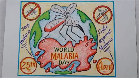 world malaria day poster drawing